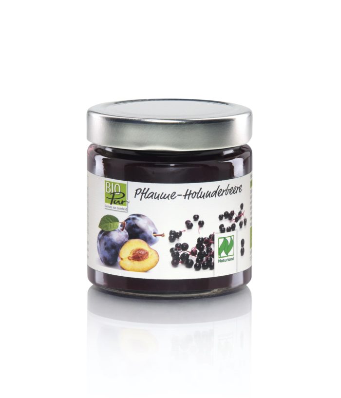 Pflaume-Holunderbeere Fruchtaufstrich 70% Frucht 410g